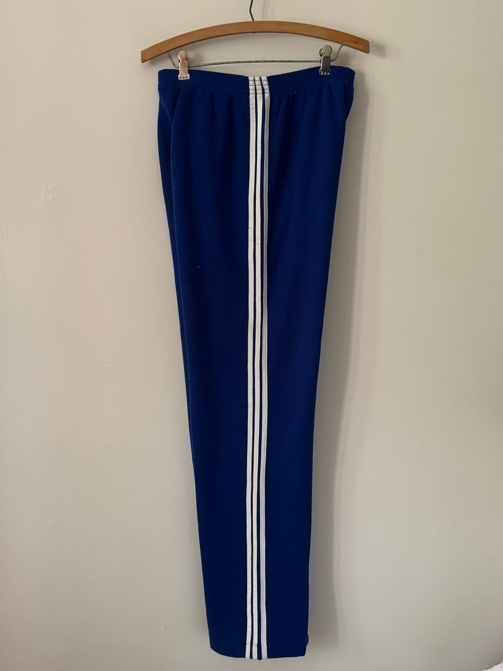 Vintage 1960s 70s Cobalt Side Stripe Warm-up Sweats.